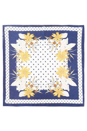 Daisy and Dot Pattern Print Bandana Scarf