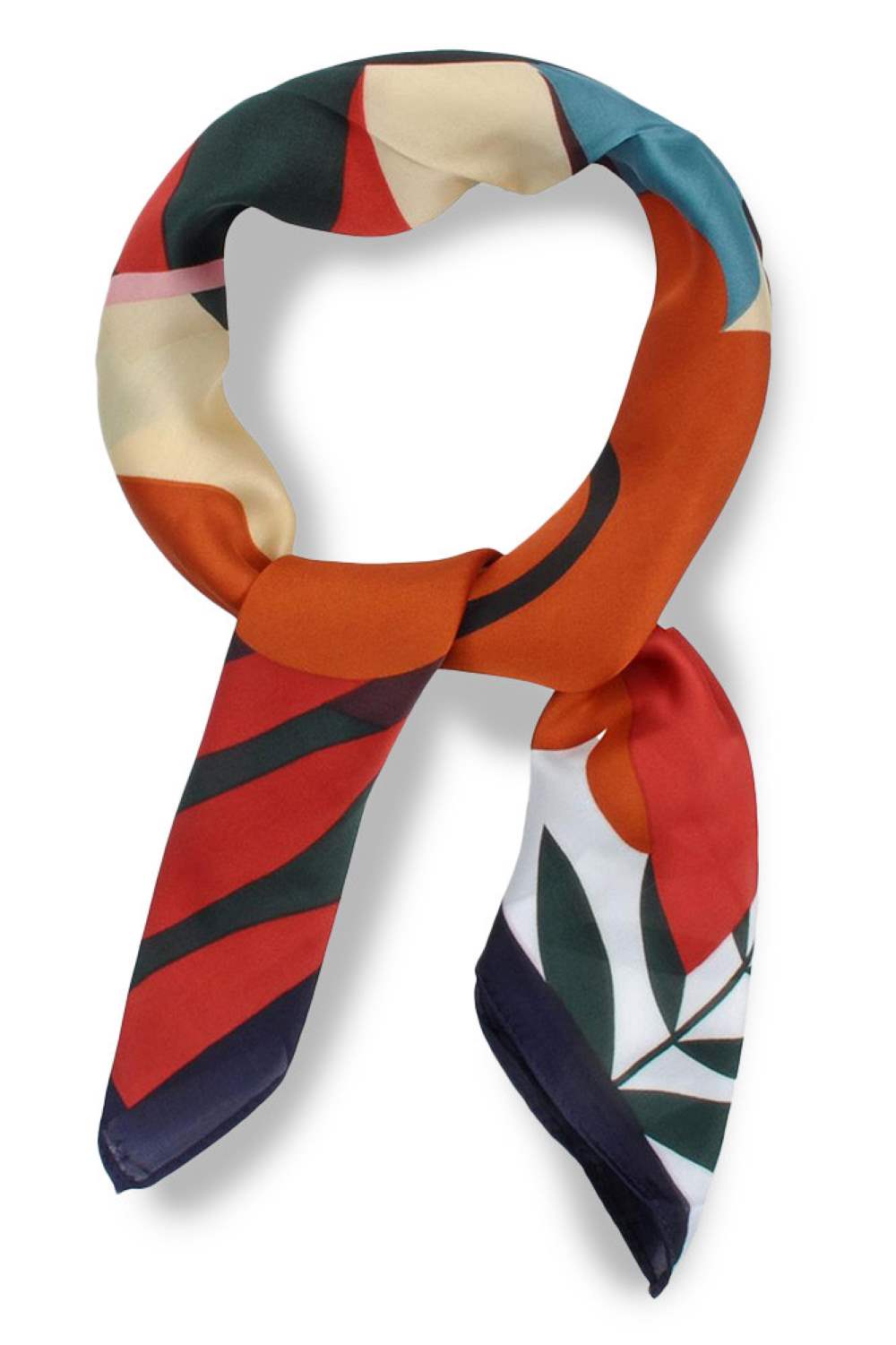 Floral Illustrated Print Bandana Summer Scarf