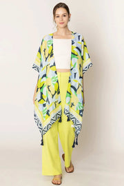 Versatile Floral Tassel Kimono
