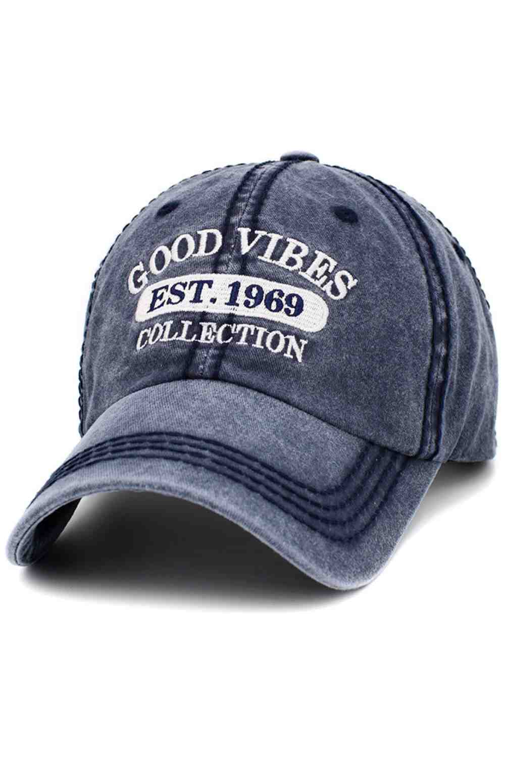 GOOD VIBES WASHED VINTAGE BASEBALL CAP