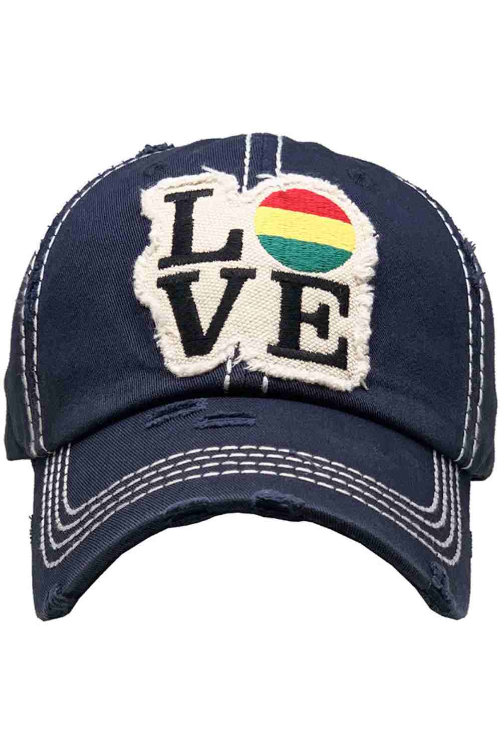 LOVE Vintage Distressed Baseball Cap