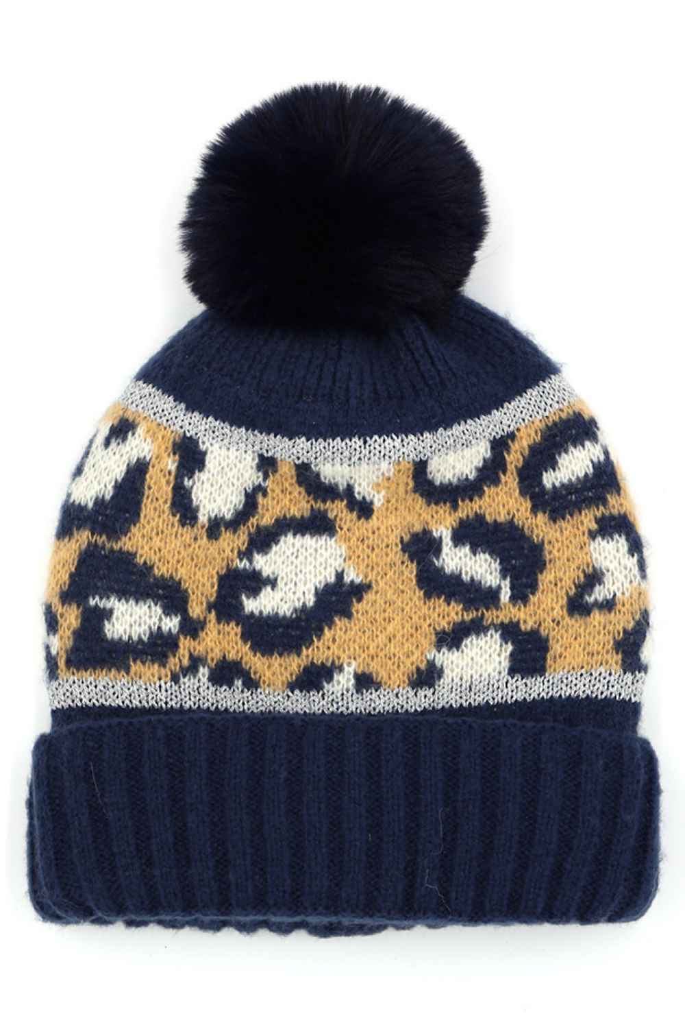 Leopard PomPom Beanie