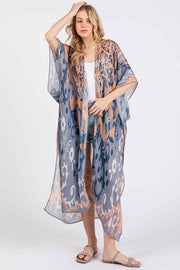 Boho Style Open Front Long Summer Kimono