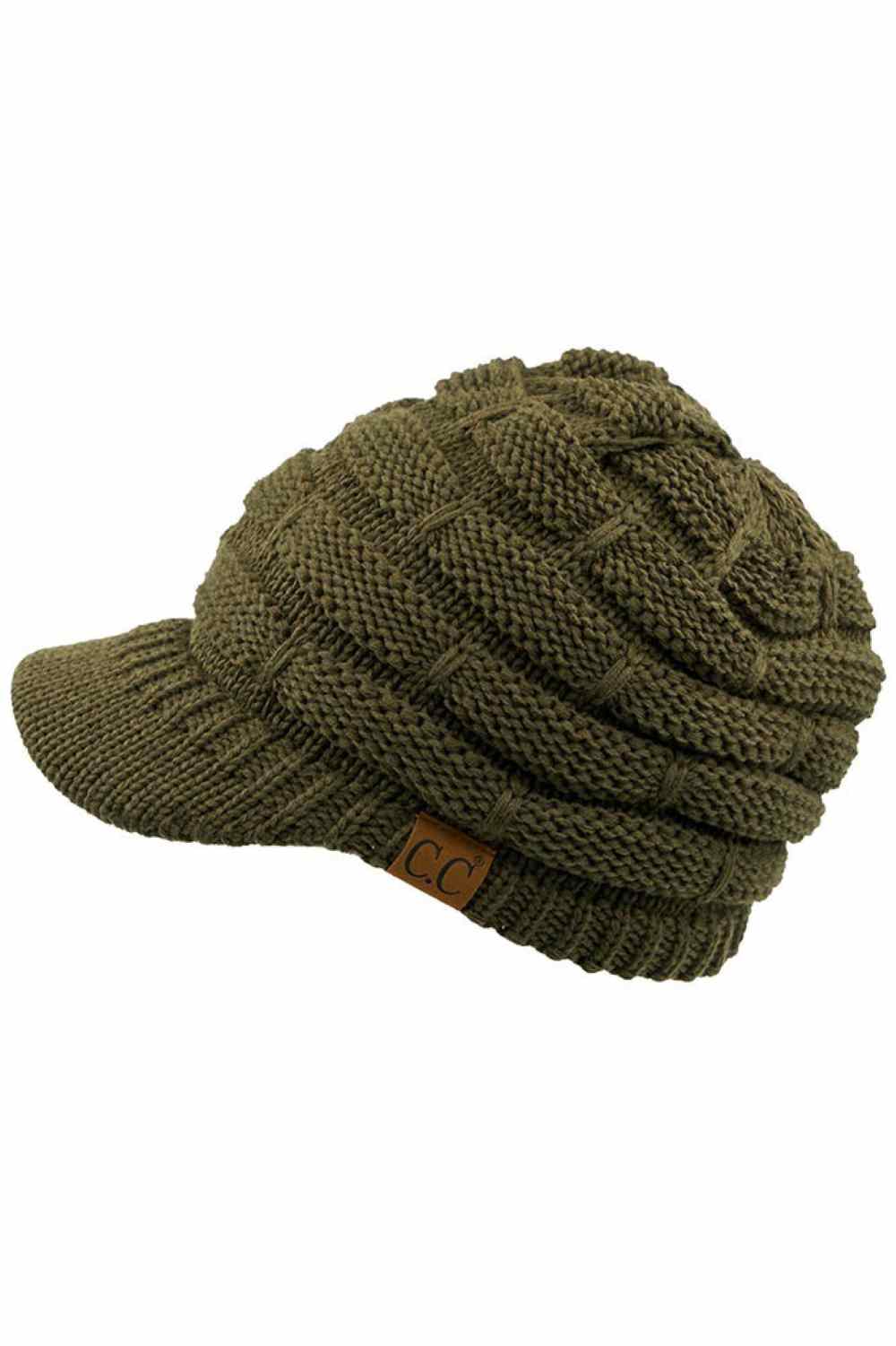C.C Versatile Ribbed Knit Brim Beanie