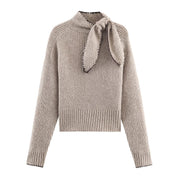 Sweet  Sweater Bow Detail Knit