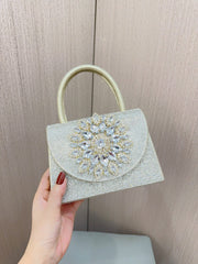 Women's Sparkly Rhinestone Glitter Clutch Purse Evening Handbag Shoulder Bag
