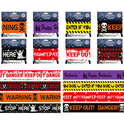 Halloween Warning Strip Tape - Plastic Isolation Decoration Tape for Horror Atmosphere