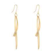 Gold Earrings for Women Hypoallergenic Leverback Drop Dangle Earrings Trendy 14K Gold Plated Twisted Spiral Teardrop Rhombus Heart Dangle Earring for Women Dainty Fashion Jewelry Gifts