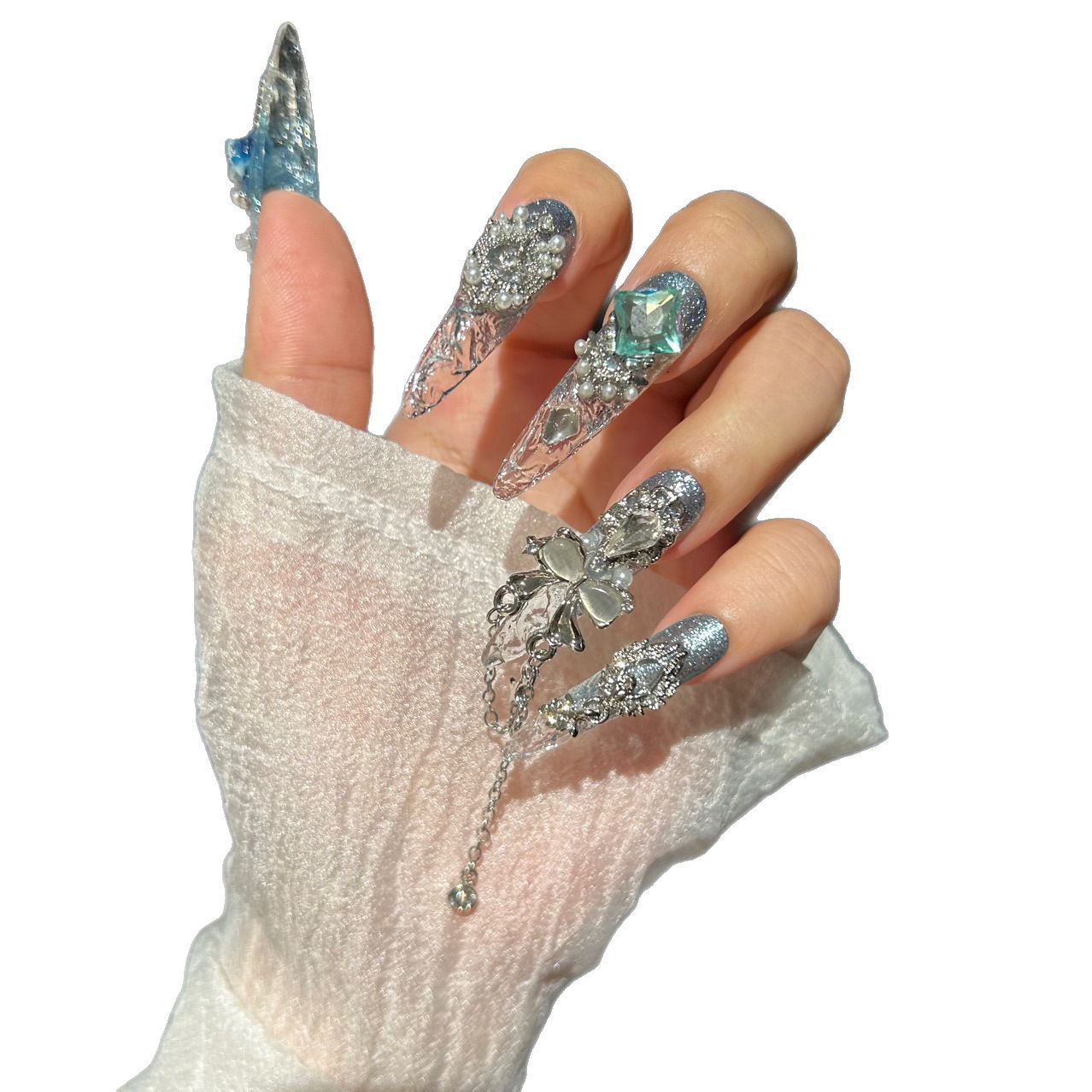1021-Handmade press on nails fake nails removable