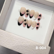 Real shot French star Handcrafted nail piece Press on Nails patch Douyin explosion short almond
