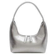 Silver mini hobo shoulder bag, small shoulder purse, women's summer shoulder bag, small hobo handbag