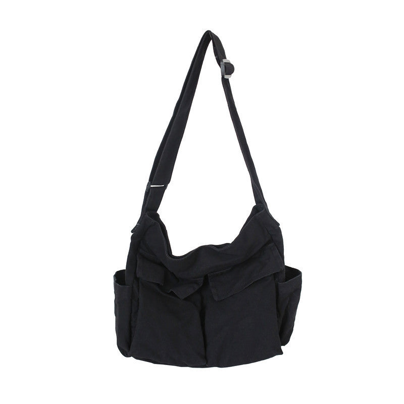 Retro Tooling Women's Shoulder Bag - Stylish Crossbody Canvas Bag with Large Capacity for Everyday Street Leisure