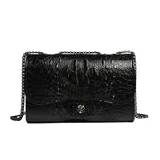 Crocodile Camellia Chain bag crossbody shoulder
