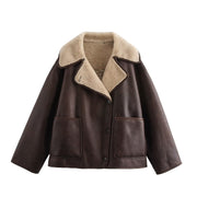 Reversible Fur & Leather Jacket coat