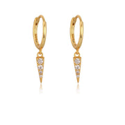 Flash Diamond Triangle Cone Earrings - Punk Style Women's Earrings
