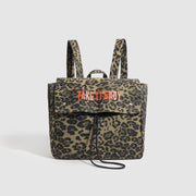 Girls Backpack - Stylish Female Leopard Print Backpack, Perfect Schoolbag for Ladies, Travel-Light Large Capacity Backpack Purse