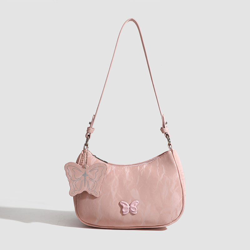 Simple Underarm Bag Women, Fashion Bow Small Square Bag Versatile Shoulder Crossbody Bag