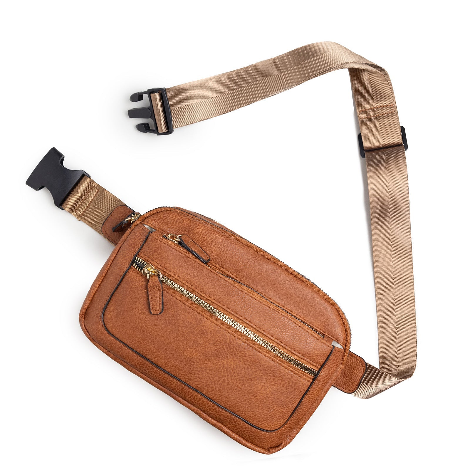 Multifunctional Fashion Fanny Pack – Adjustable Shoulder Strap Travel Breast Bag in Vegan Leather, Ideal Chest Purse for Holiday Sports and Running, Stylish Crossbody Waist Bag for Women