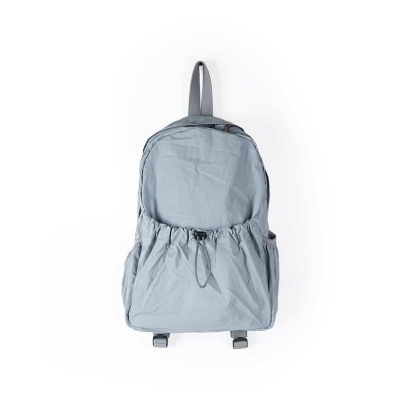 Waterproof drawstring backpack female, versatile and lightweight travel large capacity student book bag, backpack purse nylon lightweight