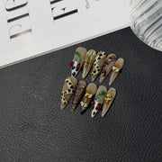 Volcano Babes Handcrafted Press on Nails Piece Carving
