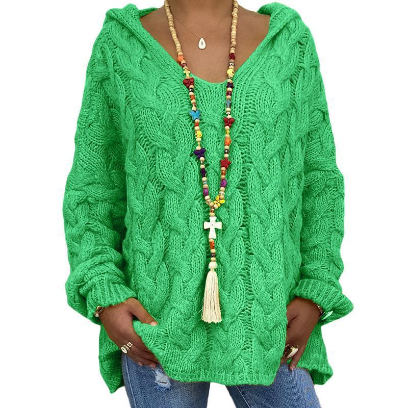 Pull à capuche ample à manches longues pour femme 