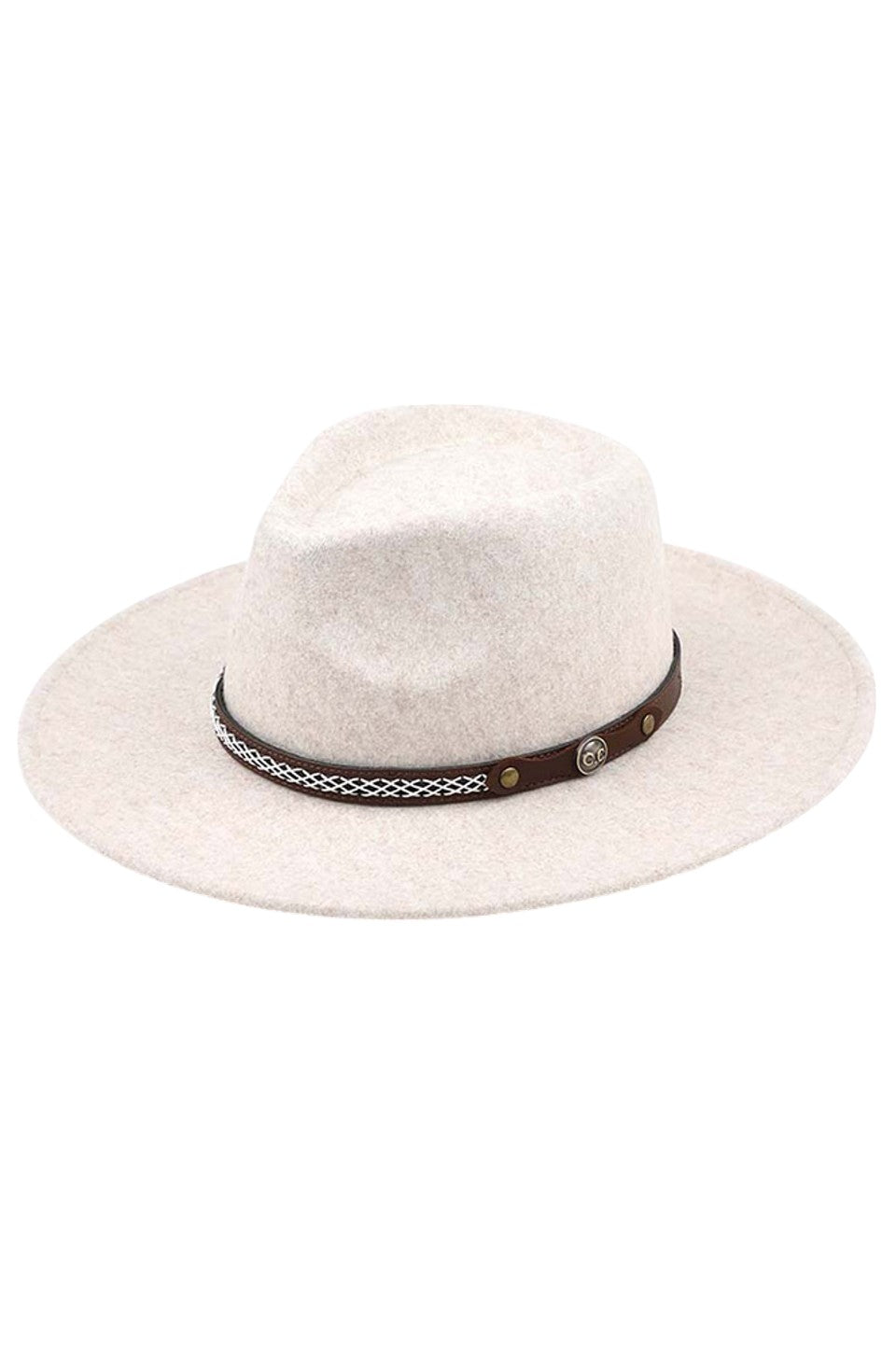 C.C Vegan Felt Metal Logo Heather Color Hat