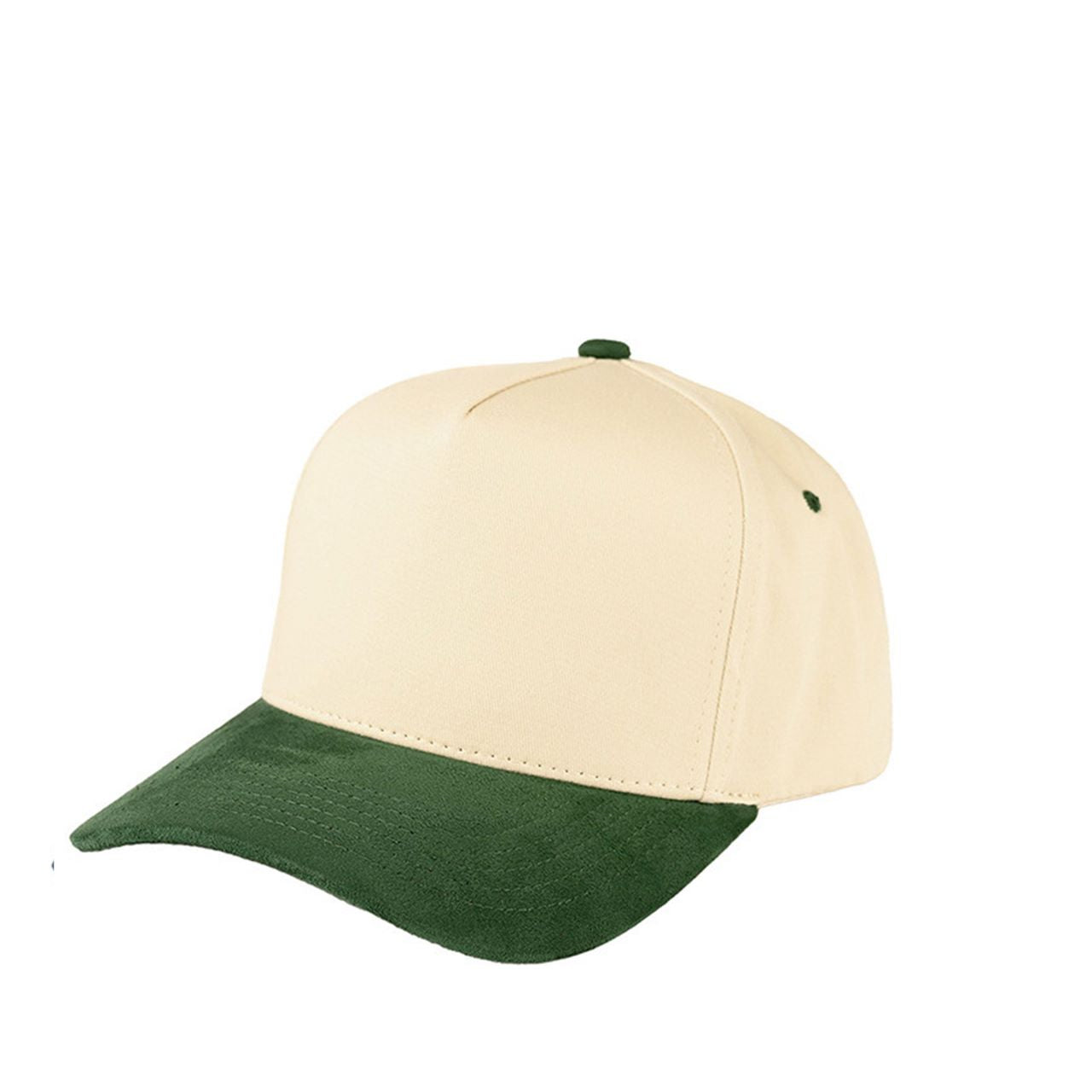 C.C Suede Bill Two Tone Trucker Snapback Cap