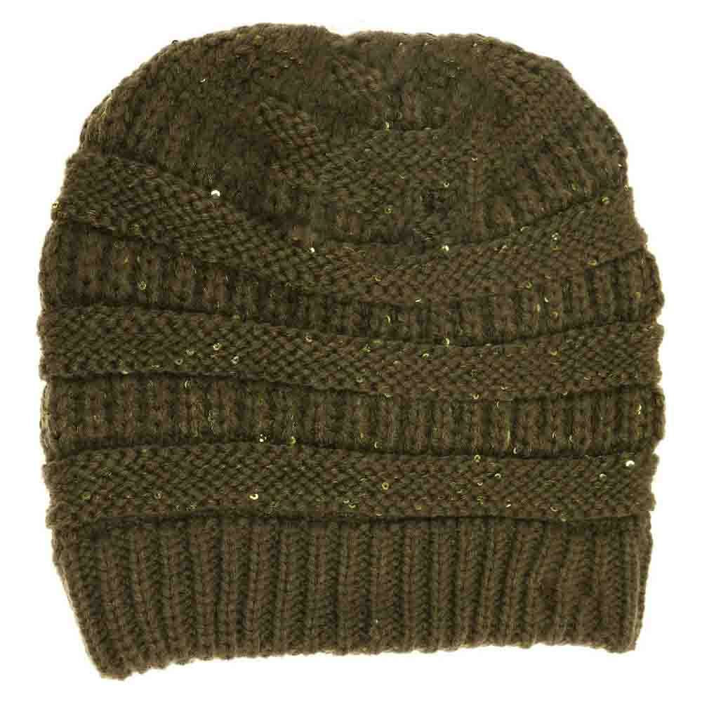 Sequin C.C Beanie Tail Beanie