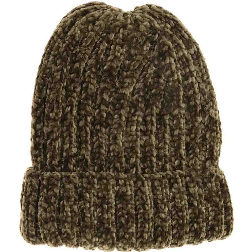 Solid Ribbed Chenille C.C Beanie
