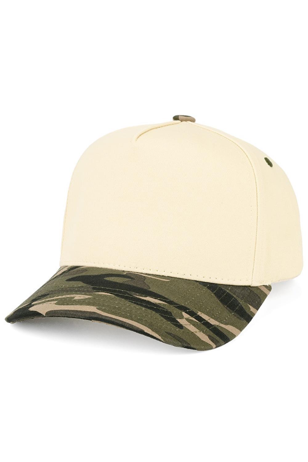 C.C Camo Pattern Print Two Tone Canvas Trucker Hat