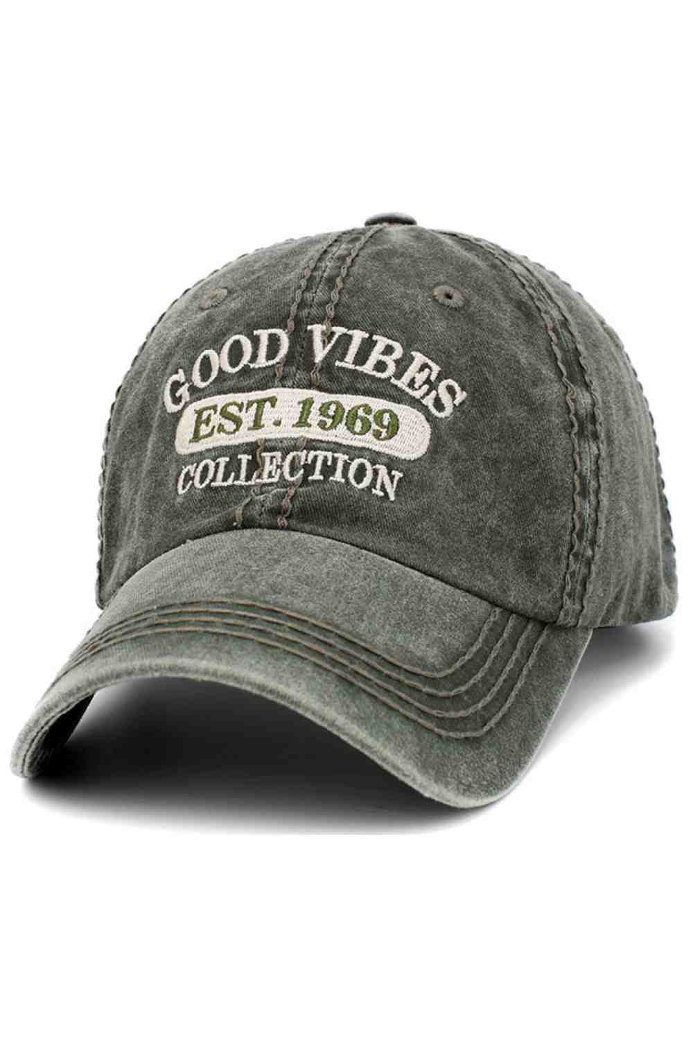 GOOD VIBES WASHED VINTAGE BASEBALL CAP