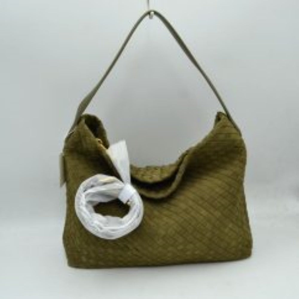 Woven Hobo Shoulder Bag with Detachable Strap