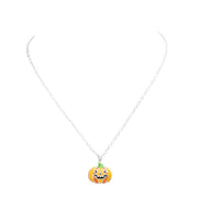 Enamel Pumpkin Pendant Necklace