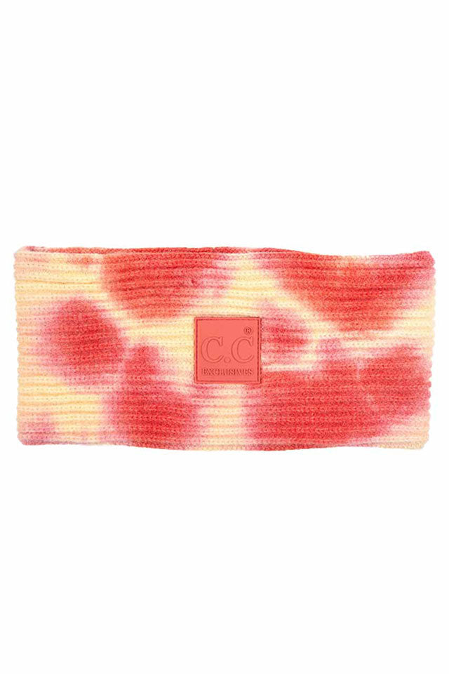 C.C Tie Dye Headband With Rubber Patch Headwrap Earmuffs
