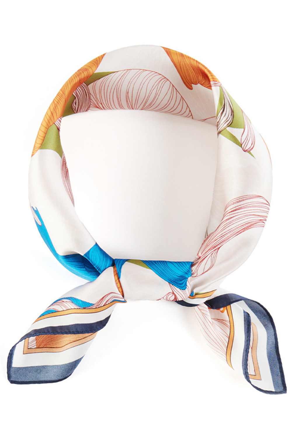 Big Floral Pattern Print Bandana Scarf