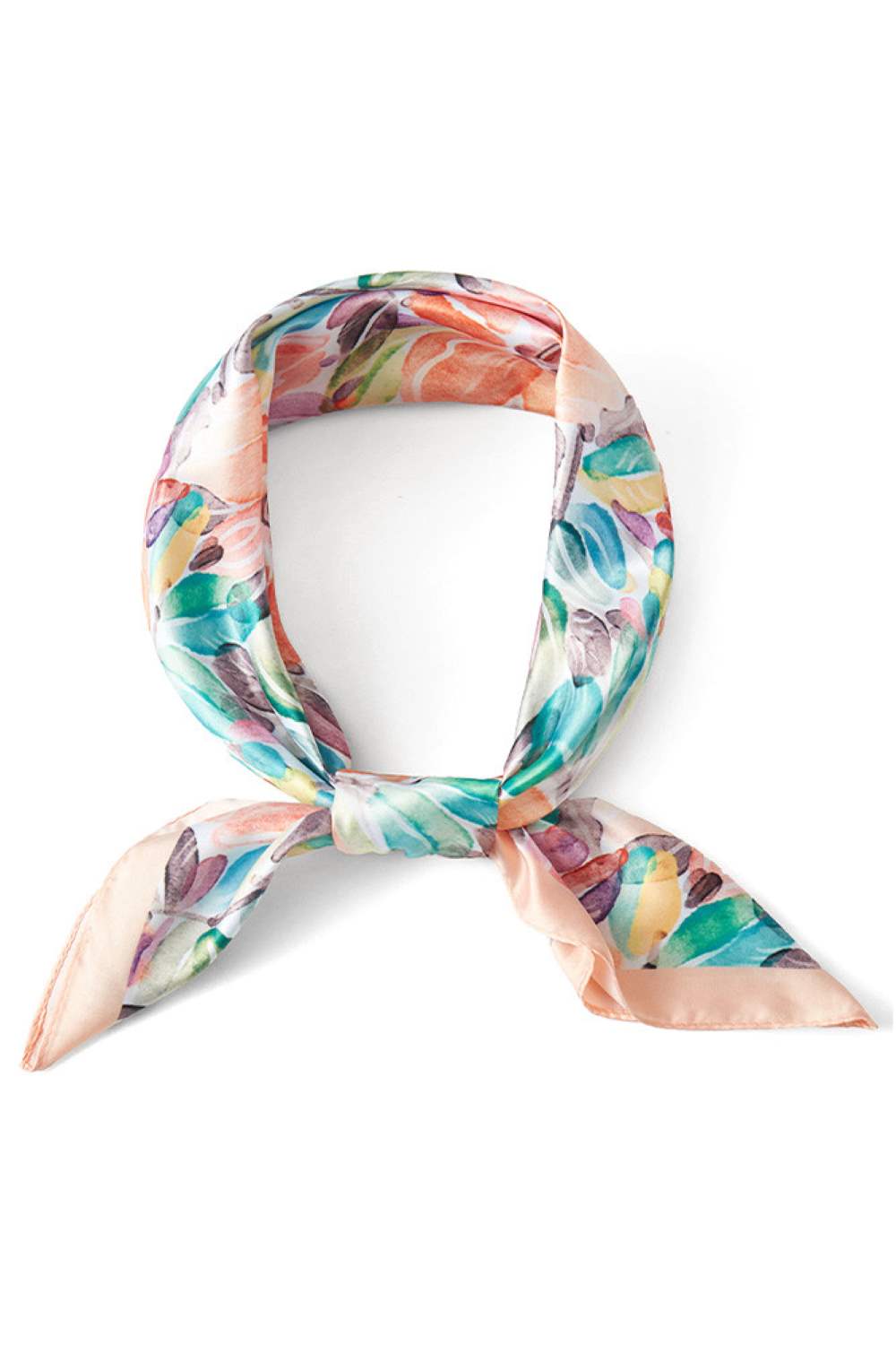 Big Flower Pattern Print Bandana Summer Scarf