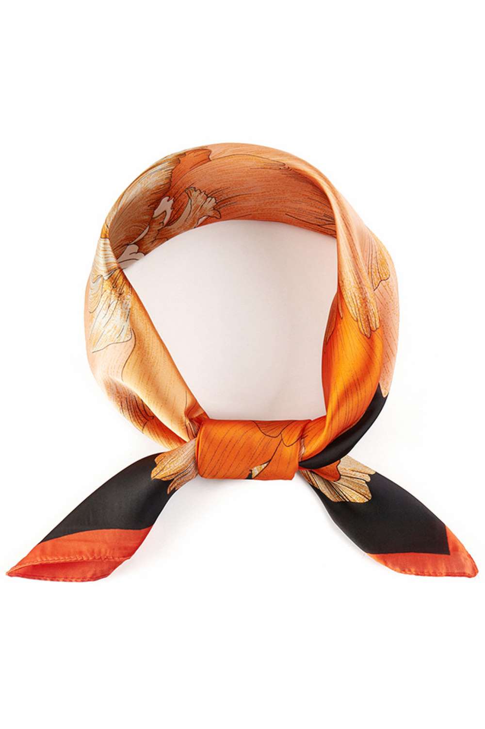 Flower Pattern Print Bandana Scarf