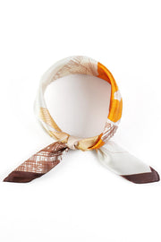 Flower Pattern Print Line Bandana Scarf