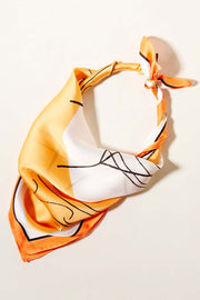 Geometric Print Square Silky Scarf