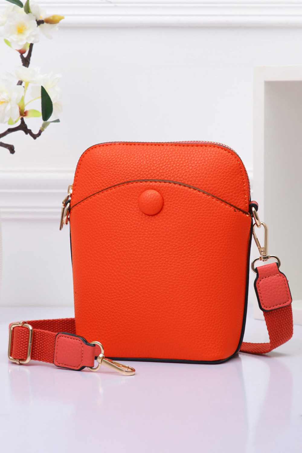 Solid PU Mini Crossbody Bag
