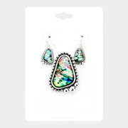 Abalone Bubble Metal Magnetic Pendant Set