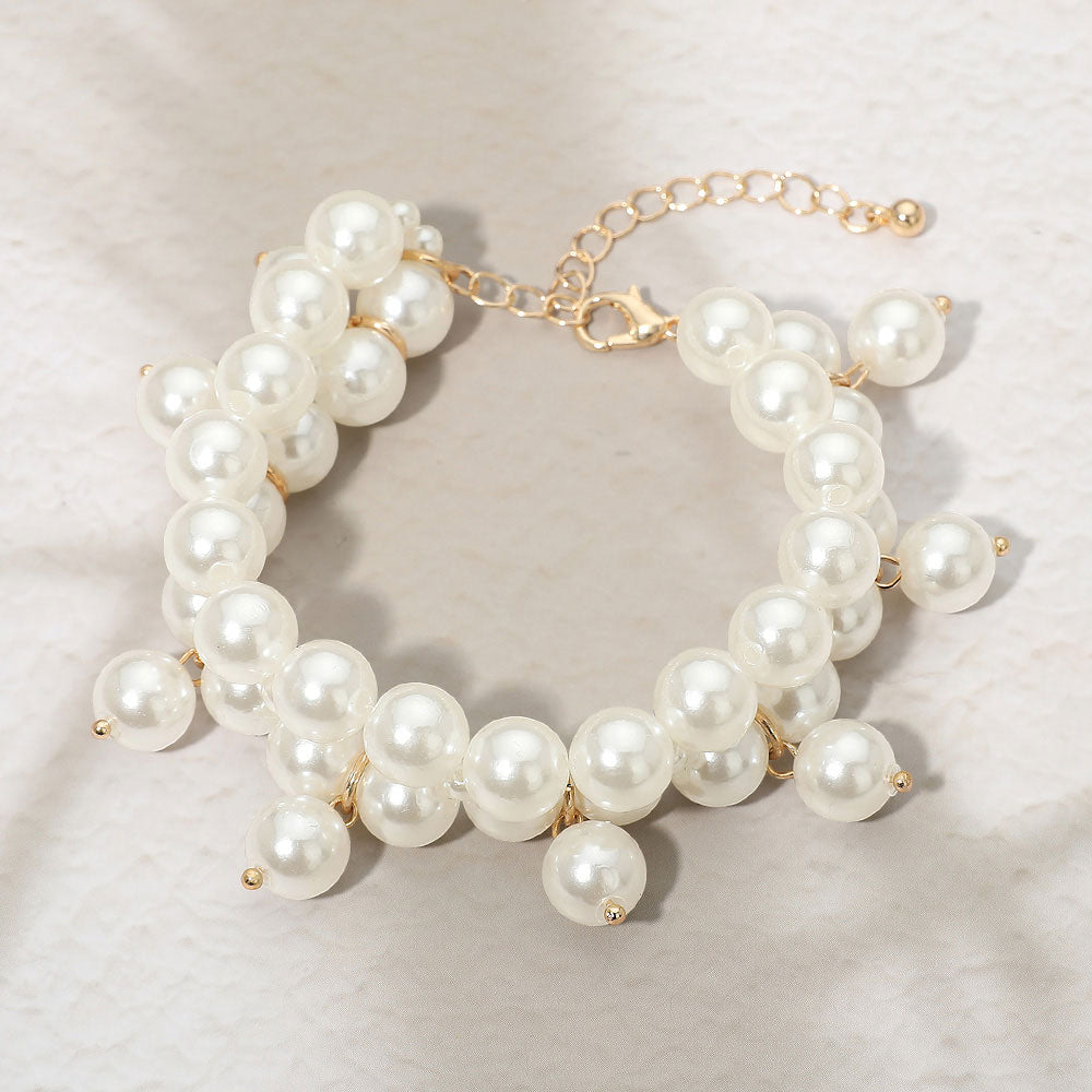 Pearl Charm Double Strand Bracelet