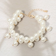 Pearl Charm Double Strand Bracelet