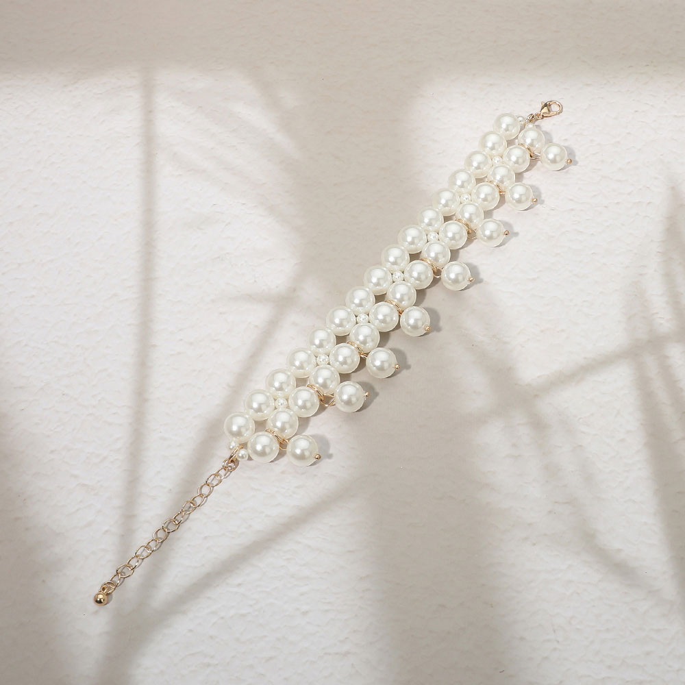 Pearl Charm Double Strand Bracelet