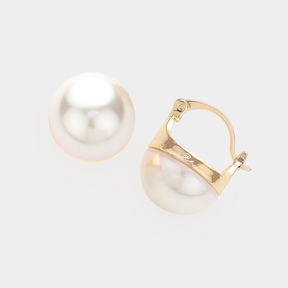Pearl Pin Catch Earrings