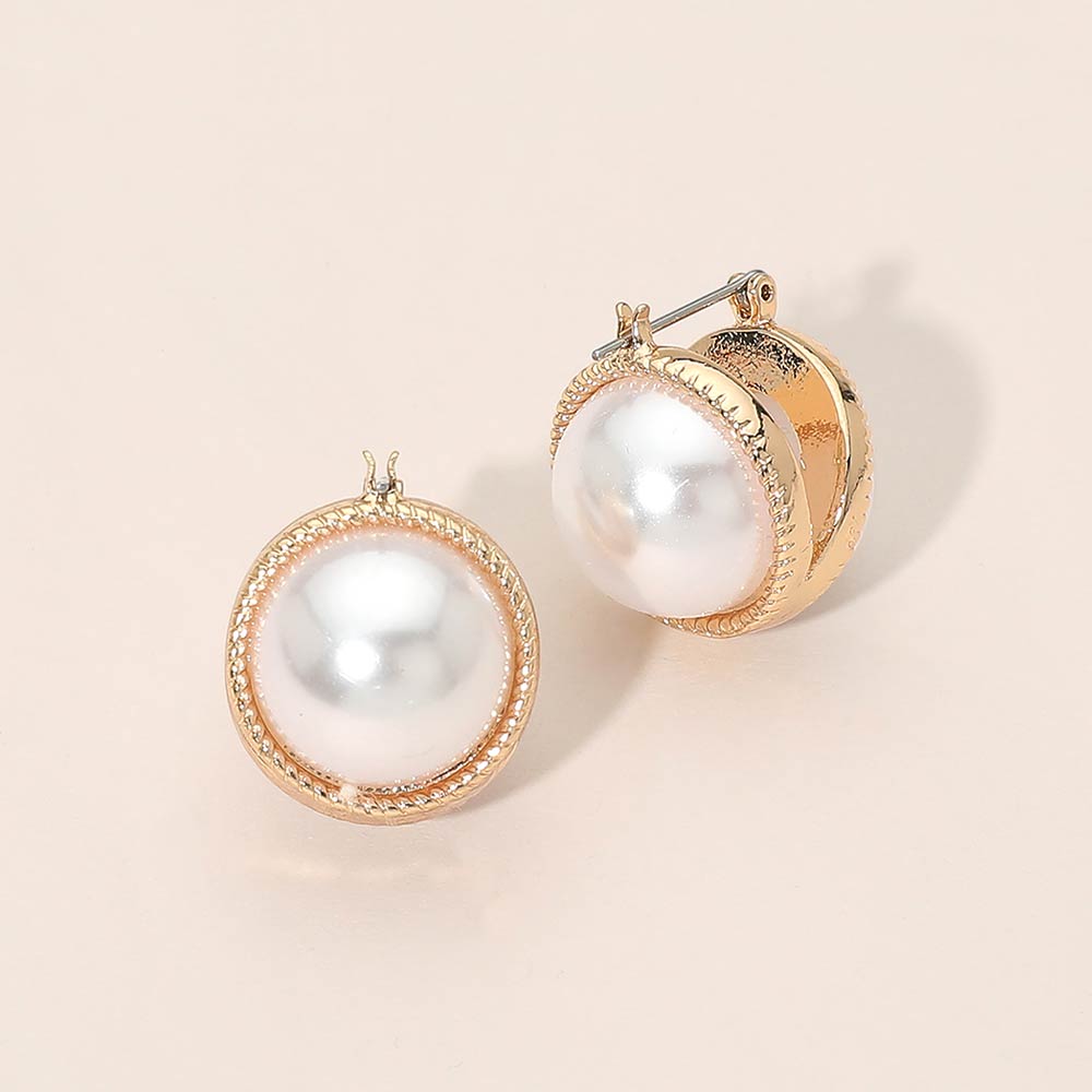 Vintage Pearl Pin Catch Earrings