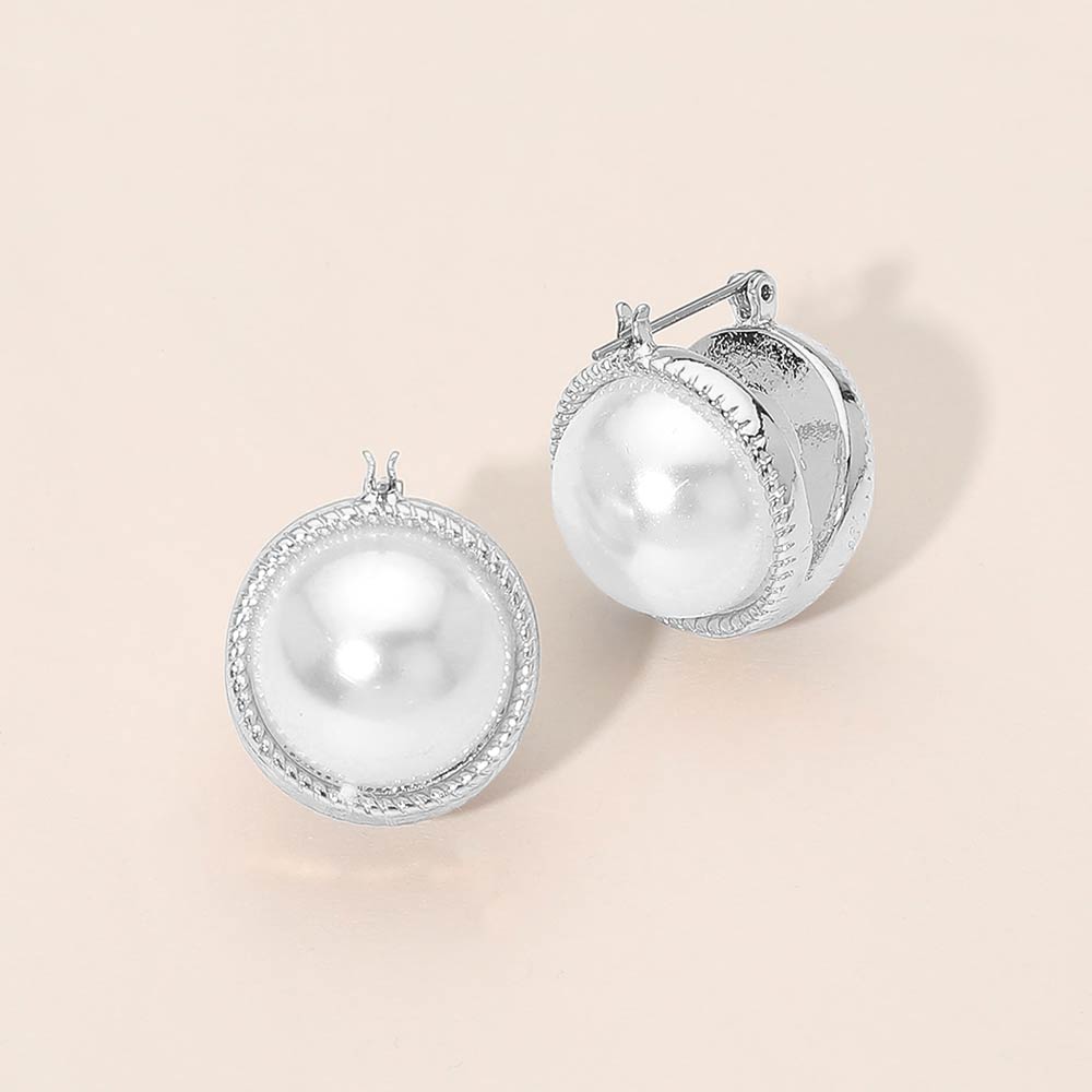Vintage Pearl Pin Catch Earrings