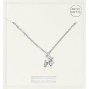 Silver Dipped Balloon Dog Pendant Necklace
