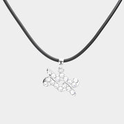 Aquarius - Stone Embellished Zodiac Pendant Necklace