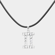 Gemini - Stone Embellished Zodiac Pendant Necklace